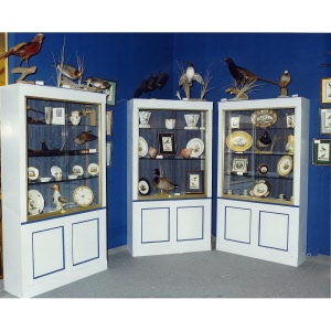 Morceau d' une exposition  - L' illustration des oiseaux dans la porcelaine.