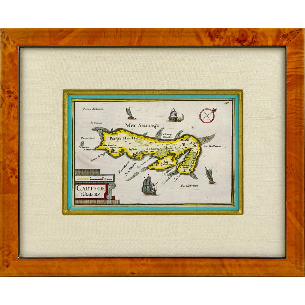 RARE CARTE de L'ILE DE RE - Ep. XVIIe