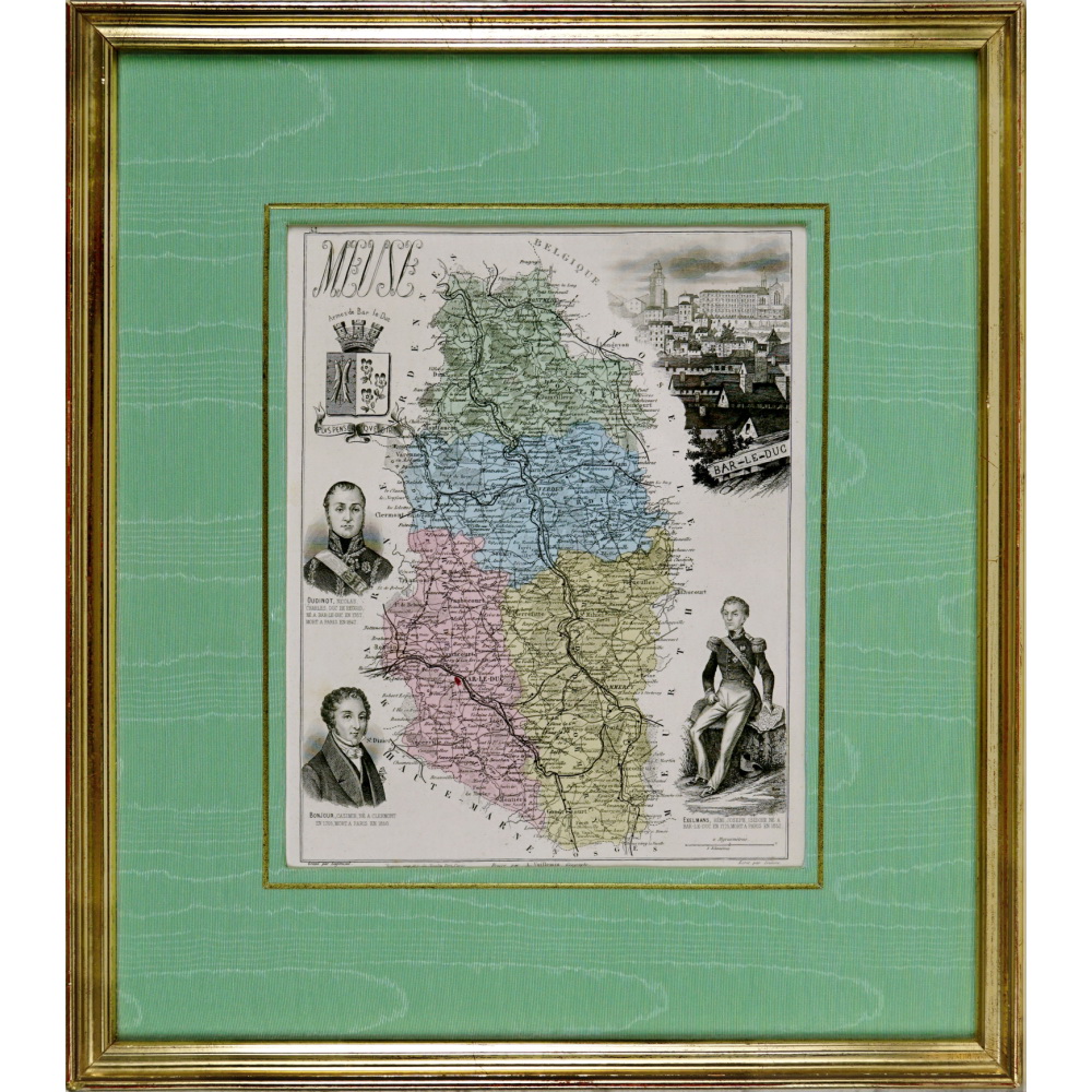 CARTE DE DÉPARTEMENTALE "LA MEUSE" (55) - Ep. FIN XIXe
