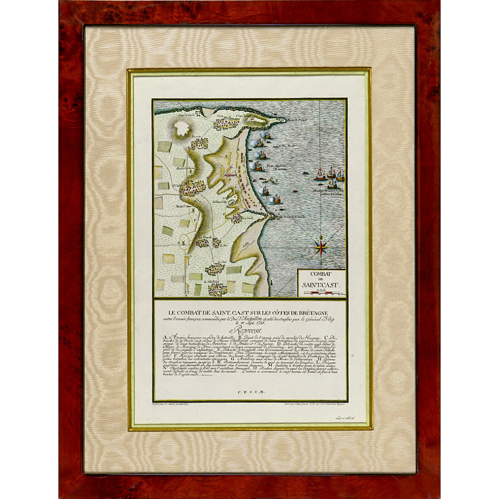 SAINT CAST (22) - RARE "LE COMBAT DE SAINT CAST SUR LES COTES DE BRETAGNE - Le 11 Septembre 1758 - Ep. XVIIIe