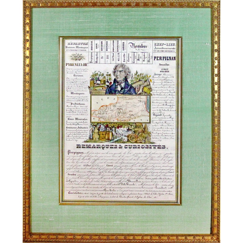 Les PYRÉNÉES ORIENTALES (66) - Grande carte départementale - par J. HENRY - Ep. DÉBUT XIXe