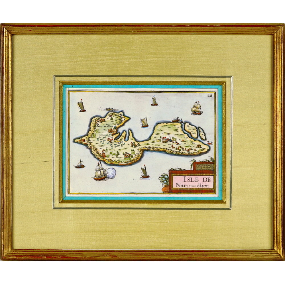 Rare Gravure L'ISLE de NARMOUSTIER (ile De Noirmoutier) - Ep. XVIIe