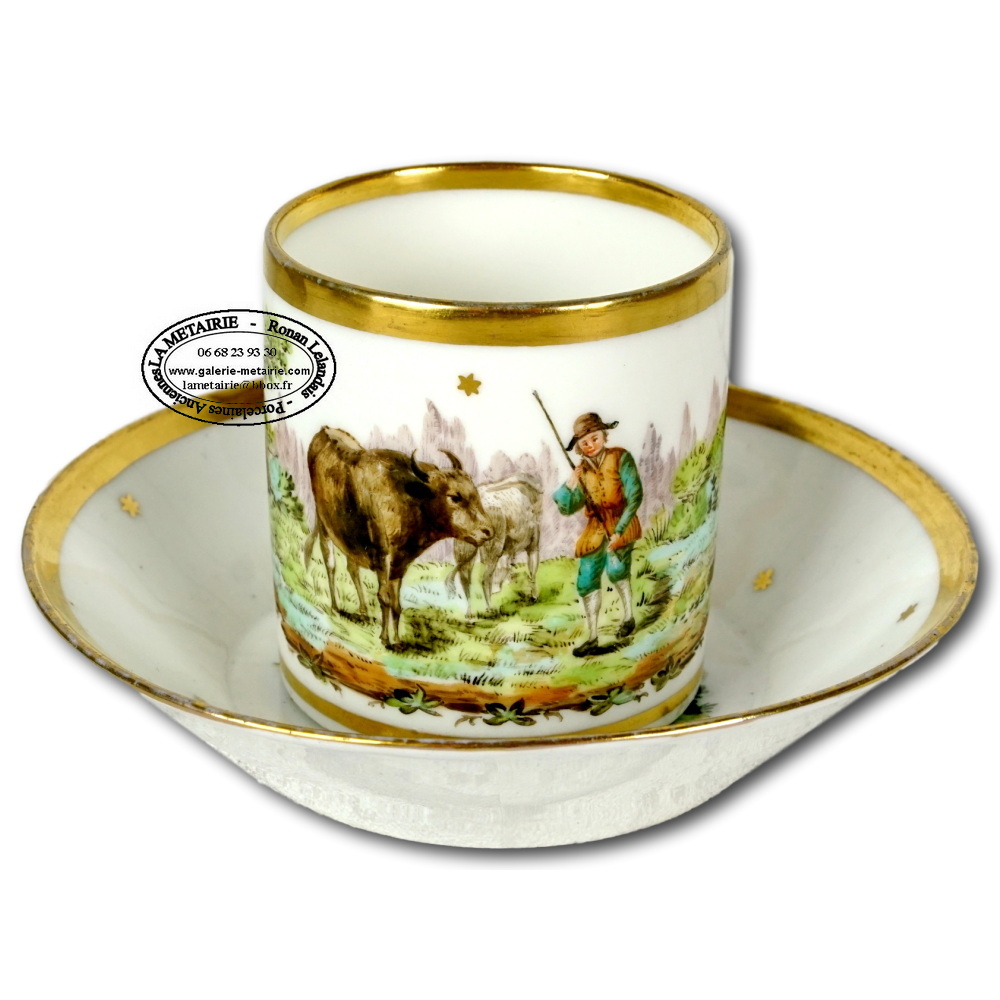 PARIS - Manufacture de NAST - TASSE et sa SOUCOUPE - Ep. XVIIIe