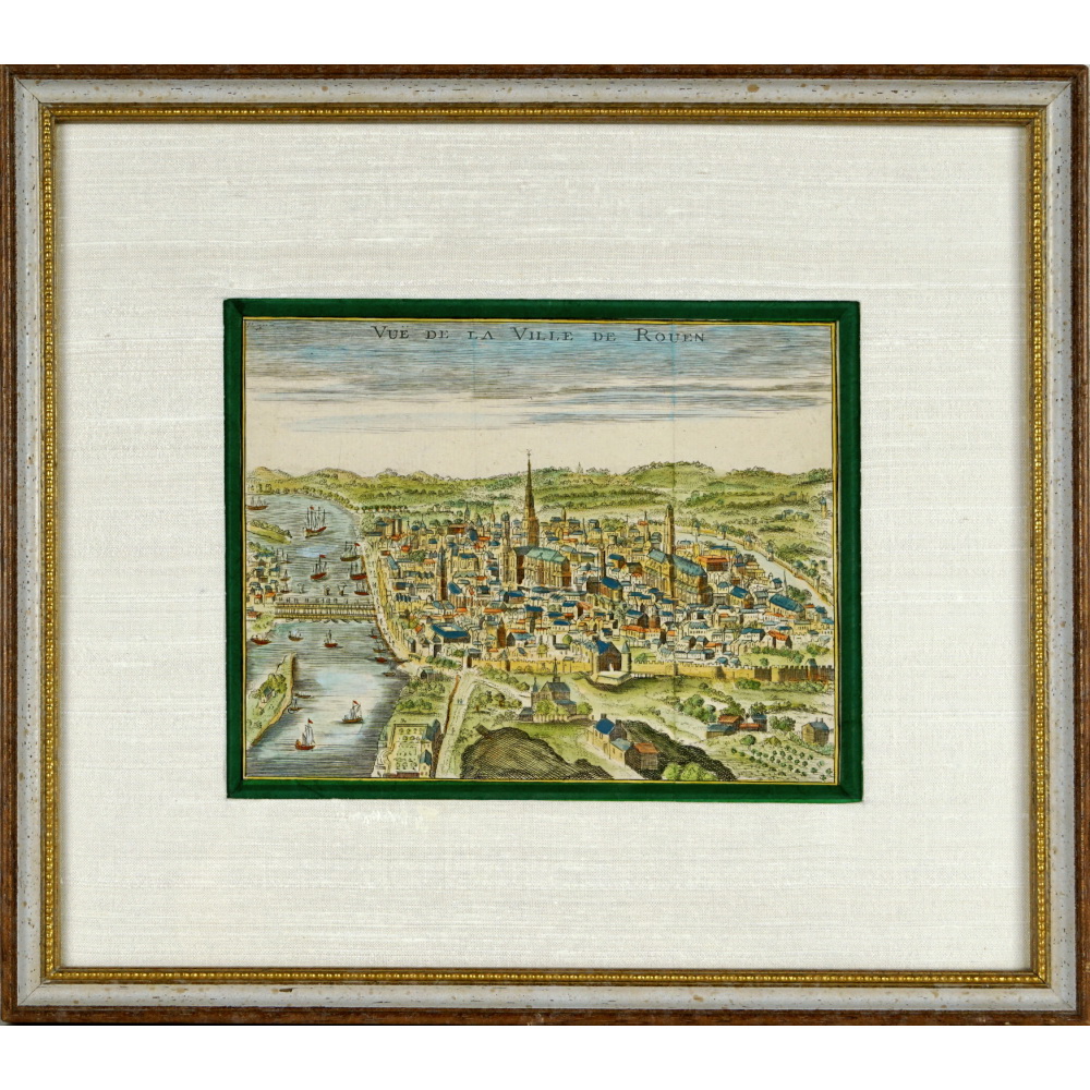Gravure VUE DE LA VILLE DE ROUEN - Ep. DÉBUT XVIIIe