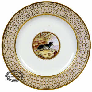 ANGLETERRE ? - Manufacture INDÉTERMINÉE - ASSIETTE en porcelaine Tendre - Ep. FIN XVIIIe
