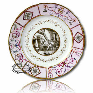 PARIS - Manufacture du PETIT CAROUSEL - RARE ASSIETTE - Ep. 1800