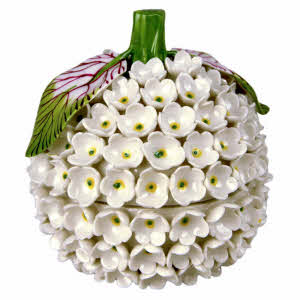 BOITE dite "BOULE DE NEIGE BLANCHE" - Trompe l'Oeil  en porcelaine de Didier GARDILLOU