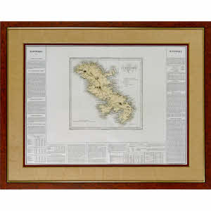 TRÈS GRANDE CARTE DE LA MARTINIQUE - Ep. MILIEU XIXe