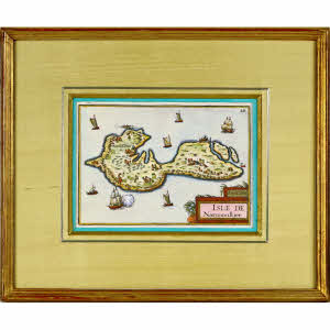 Rare Gravure L'ISLE de NARMOUSTIER (ile De Noirmoutier) - Ep. XVIIe