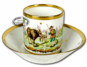 PARIS - Manufacture de NAST - TASSE et sa SOUCOUPE - Ep. XVIIIe