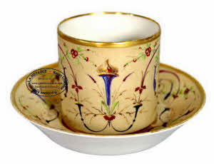 PARIS - TASSE et sa SOUCOUPE - LOUIS XVI