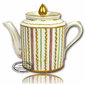 THEIERE-CAFETIERE en porcelaine de BORDEAUX - ATELIER des VERNEUILH - Ep. XVIIIe