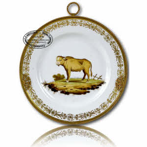 ASSIETTE en porcelaine de PARIS - Manufacture de NAST à PARIS - Ep. DEBUT XIXe