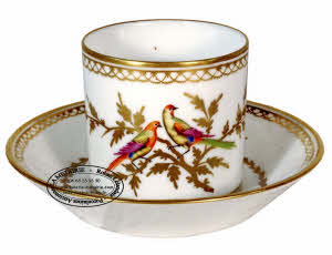 TASSE litron et sa SOUCOUPE - porcelaine de PARIS