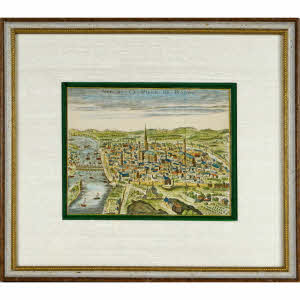 Gravure VUE DE LA VILLE DE ROUEN - Ep. DÉBUT XVIIIe
