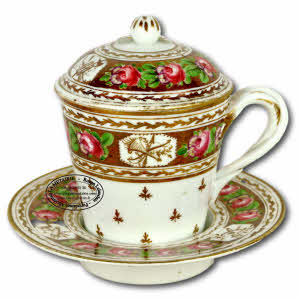 VALENCIENNES - RARE TASSE TREMBLEUSE COUVERTE et sa SOUCOUPE - Ep. XVIIIe